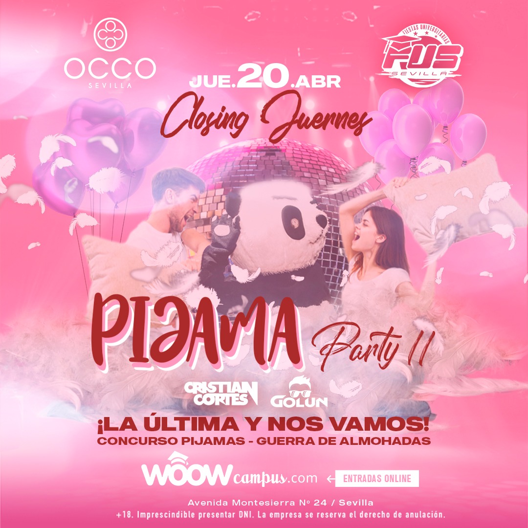 distorsionar lavar Injusto PALCO VIP PIJAMA PARTY II | WOOW Campus